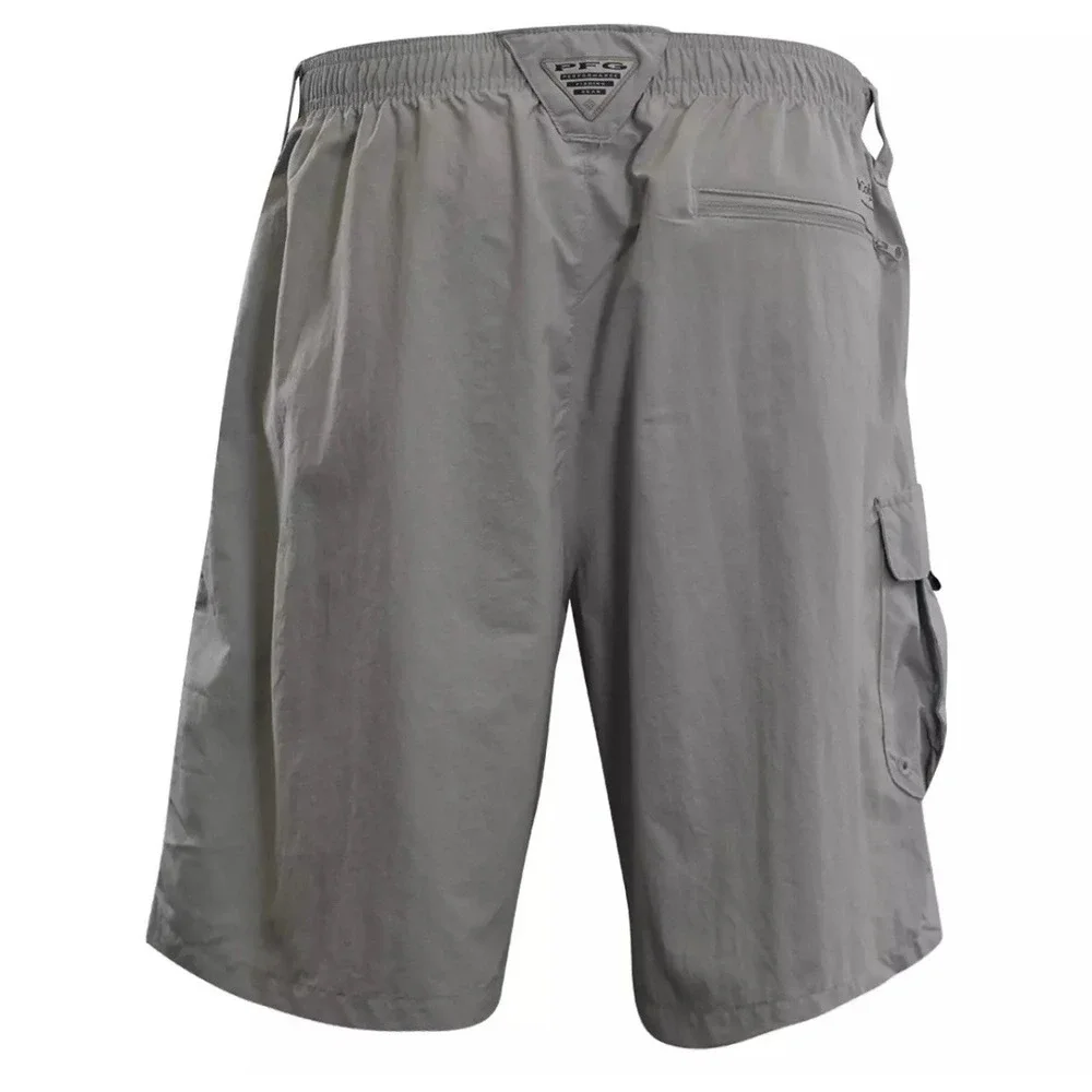 Columbia Men's Small‎ Cargo Shorts Light Grey PFG Bahama Omni-Shade (019) UPF 50